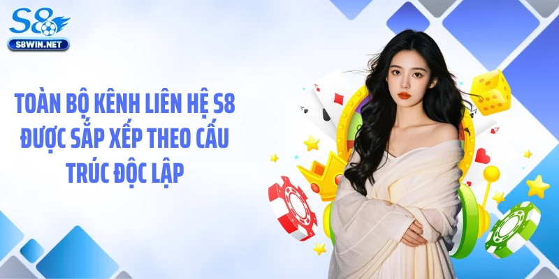 Toàn bộ kênh liên hệ S8 được sắp xếp theo cấu trúc độc lập